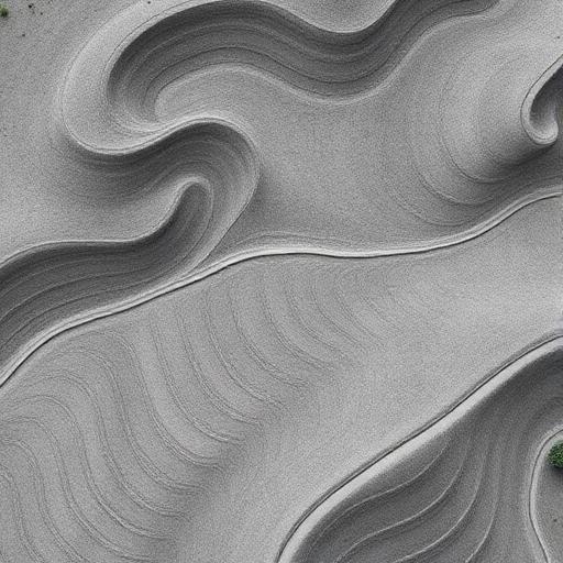 Abstract aerial view of terraced farmland